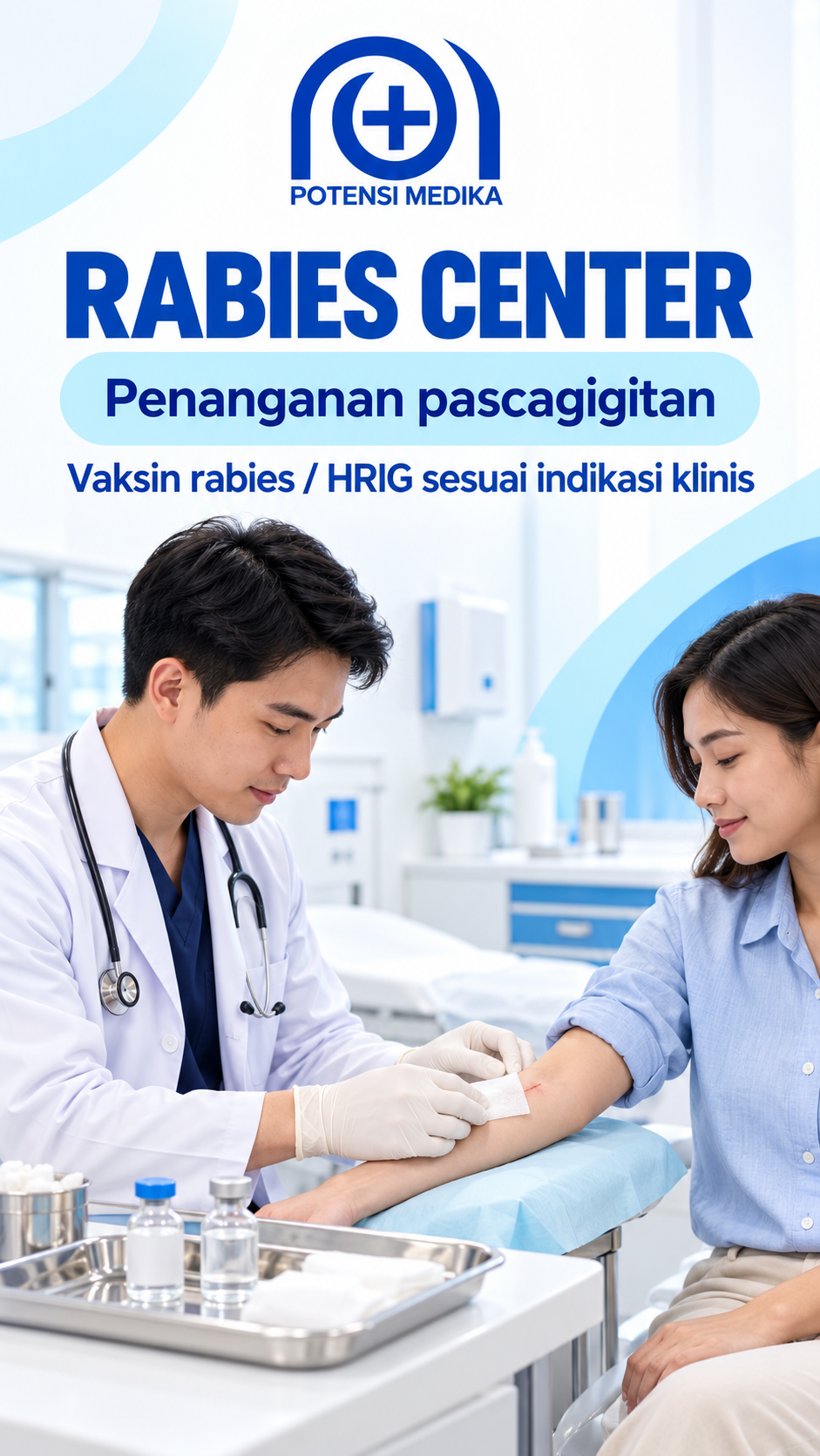 Poster layanan Rabies Center Potensi Medika