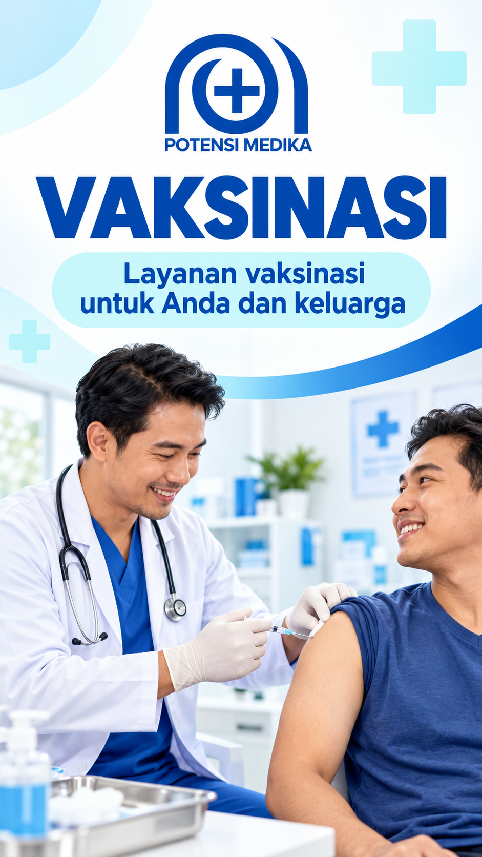 Poster layanan vaksinasi Potensi Medika
