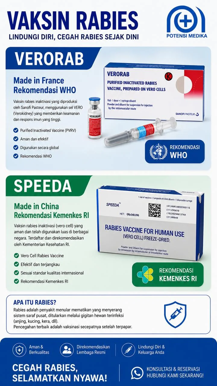 Poster informasi produk vaksin rabies